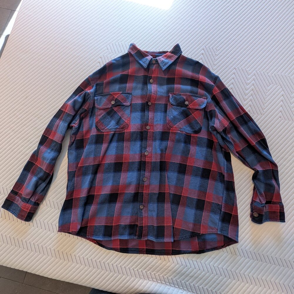 Duluth Trading Company Men's Burlyweight Relaxed Fit Flannel Long Sleeve XXL 2XL